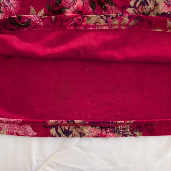 WHITE STAG Top Women's XL Multicolor Velvet Floral Artsy Pullover - Picture 8 of 13